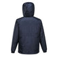 HUSKI STRATUS RAIN JACKET Waterproof Workwear Concealed Hood Windproof Packable - Navy Blue - 3XL