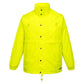 HUSKI STRATUS RAIN JACKET Waterproof Workwear Concealed Hood Windproof Packable - Yellow Fluro - 3XL