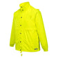 HUSKI STRATUS RAIN JACKET Waterproof Workwear Concealed Hood Windproof Packable - Yellow Fluro - 3XL