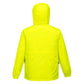 HUSKI STRATUS RAIN JACKET Waterproof Workwear Concealed Hood Windproof Packable - Yellow Fluro - 3XL