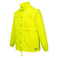 HUSKI STRATUS RAIN JACKET Waterproof Workwear Concealed Hood Windproof Packable - Yellow Fluro - 4XL