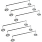 6x 610mm Chrome Towel Rail Stainless Steel Holder Rack