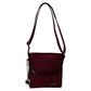 FIB Mens Crossbody Bag Shoulder Strap Satchel Travel Wallet - Burgundy