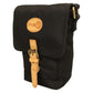 FIB Water Resistant Small Shoulder Canvas Bag w Adjustable Shoulder Strap - Black