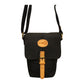 FIB Water Resistant Small Shoulder Canvas Bag w Adjustable Shoulder Strap - Black