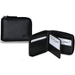 Futura Mens Zip Around Leather Wallet RFID Gift - Black