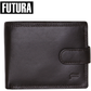 Futura Mens RFID Leather Coin Fold Over Wallet - Brown