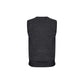 Mens Wool Blend V Neck Vest Sleeveless Double Knit  - Charcoal - X-Small