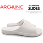 Archline Rebound Orthotic Slides Flip Flop Thongs Slip On Arch Support - White - Euro 36