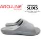 Archline Rebound Orthotic Slides Flip Flop Thongs Slip On Arch Support - Stone Grey - Euro 36