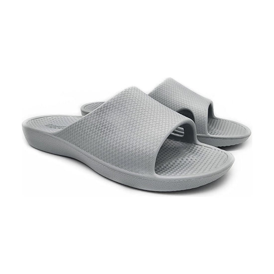 Archline Rebound Orthotic Slides Flip Flop Thongs Slip On Arch Support - Stone Grey - Euro 40