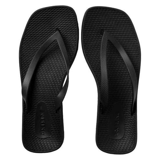 ARCHLINE Breeze Arch Support Orthotic Thongs Flip Flops Arch Support - Black - 35 EUR (Womens 4US)