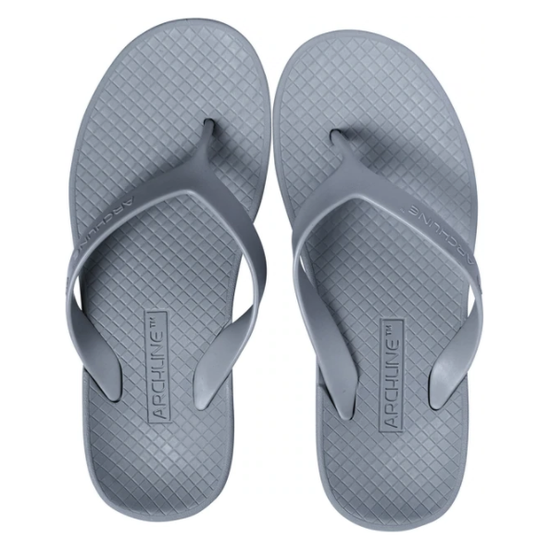 ARCHLINE Orthotic Flip Flops Thongs Arch Support Shoes Footwear - Grey - EUR 36