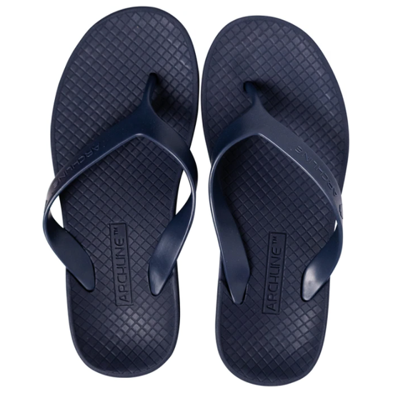 ARCHLINE Flip Flops Orthotic Thongs Arch Support Shoes Footwear - Navy - EUR 37