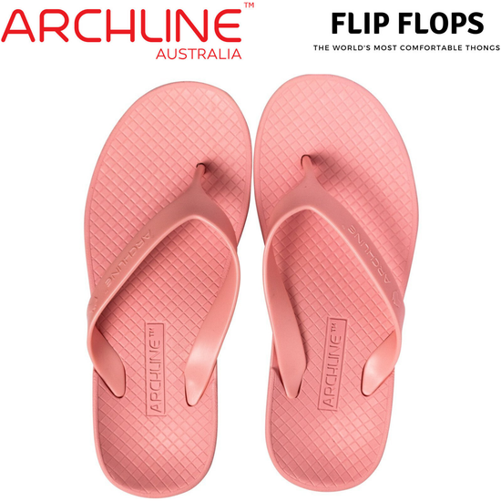 ARCHLINE Orthotic Thongs Arch Support Shoes Flip Flops - Pastel Pink - EUR 35