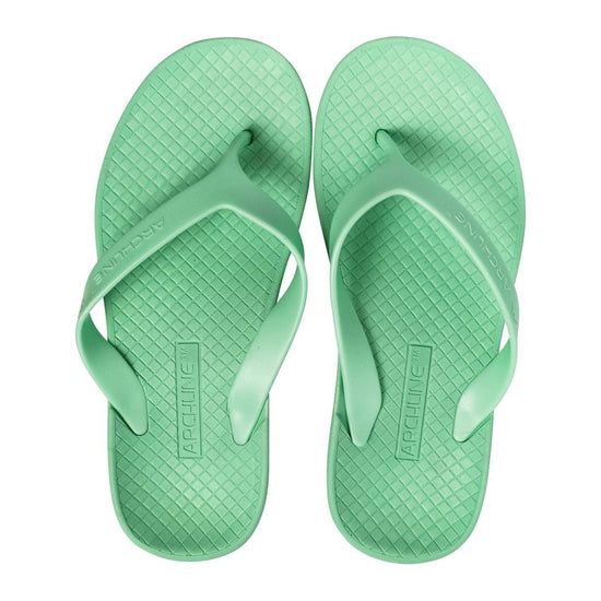 ARCHLINE Orthotic Thongs Arch Support Shoes Footwear Flip Flops - Dew Green - EUR 35