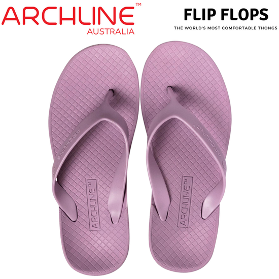 ARCHLINE Orthotic Flip Flops Thongs Arch Support Shoes Footwear - Lilac Purple - EUR 38