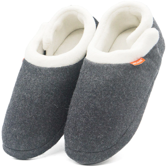 ARCHLINE Orthotic Slippers CLOSED Arch Scuffs Orthopedic Moccasins Shoes - Grey Marle - EUR 38