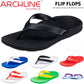 ARCHLINE Orthotic Thongs Arch Support Shoes Footwear Flip Flops Orthopedic - Black/Black - EUR 36