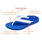 ARCHLINE Orthotic Thongs Arch Support Shoes Footwear Flip Flops Orthopedic - Blue/White - EUR 35