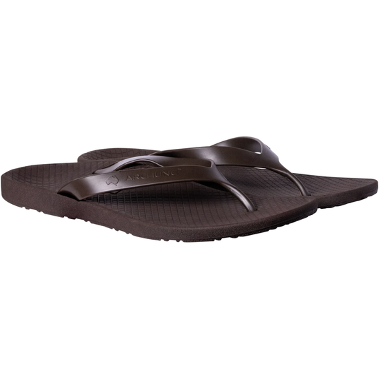 ARCHLINE Orthotic Thongs Arch Support Shoes Footwear Flip Flops Orthopedic - Brown/Brown - EUR 36