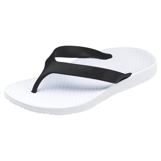 ARCHLINE Orthotic Thongs Arch Support Shoes Footwear Flip Flops Orthopedic - White/Black - EUR 35