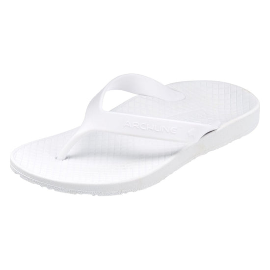 ARCHLINE Orthotic Thongs Arch Support Shoes Footwear Flip Flops Orthopedic - White/White - EUR 40