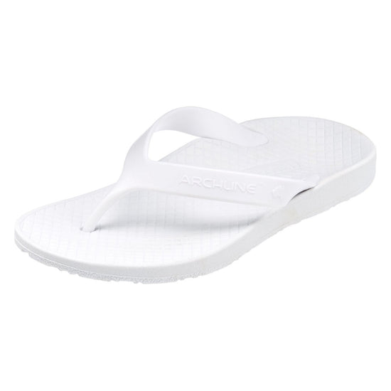 ARCHLINE Orthotic Thongs Arch Support Shoes Footwear Flip Flops Orthopedic - White/White - EUR 41