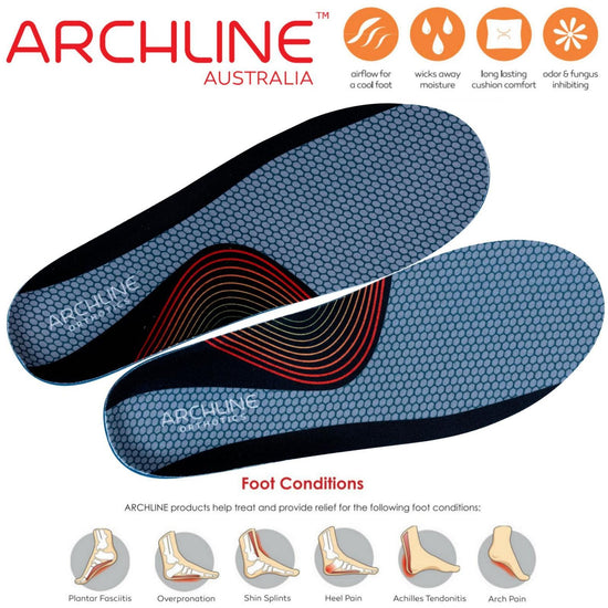 ARCHLINE Orthotics Insoles Balance Full Length Arch Support Pain Relief - EUR 38