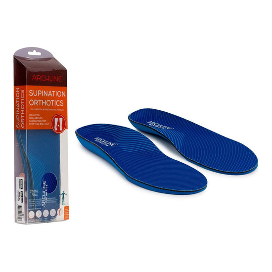 Archline Supination Orthotic Insoles - Full Length (Unisex) Plantar Fasciitis High Arch - Euro 36