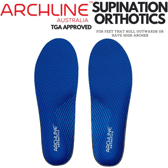 Archline Supination Orthotic Insoles - Full Length (Unisex) Plantar Fasciitis High Arch - Euro 36