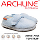 ARCHLINE Orthotic Plus Slippers Closed Scuffs Pain Relief Moccasins - Baby Blue - EU 35