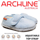 ARCHLINE Orthotic Plus Slippers Closed Scuffs Pain Relief Moccasins - Baby Blue - EU 37