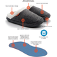 ARCHLINE Orthotic Slippers Slip On Scuffs Pain Relief Moccasins - Navy with Hearts - EUR 38 (Womens US 7)