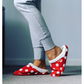 ARCHLINE Orthotic Slippers Slip On Scuffs Pain Relief Moccasins - Red Polka Dot - EUR 37 (Womens US 6)