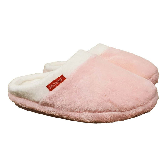 ARCHLINE Orthotic Slippers Slip On Arch Scuffs Pain Relief Moccasins - Pink - EU 42