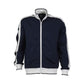 Identitee Mens Varsity Track Top Jacket Tracksuit Warm Winter Jumper Long Sleeve - Navy/White - 3XL