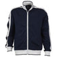 Identitee Mens Varsity Track Top Jacket Tracksuit Warm Winter Jumper Long Sleeve - Navy/White - XL