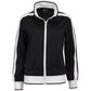 Identitee Ladies Track Top Jacket Tracksuit Warm Winter Full Zip Varsity Jumper - Black/White - S (6-8)