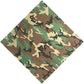 BANDANA Paisley 100% COTTON Head Wrap Durag Bandanna Summer Biker Scarf Mask - Army Camouflage