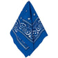 BANDANA Paisley 100% COTTON Head Wrap Durag Bandanna Summer Biker Scarf Mask - Blue