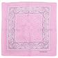 BANDANA Paisley 100% COTTON Head Wrap Durag Bandanna Summer Biker Scarf Mask - Light Pink