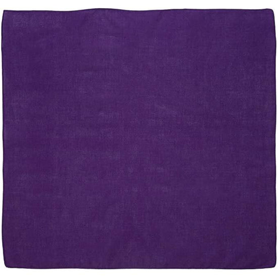 BANDANA Paisley 100% COTTON Head Wrap Durag Bandanna Summer Biker Scarf Mask - Purple (Plain)