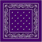 BANDANA Paisley 100% COTTON Head Wrap Durag Bandanna Summer Biker Scarf Mask - Purple