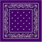 BANDANA Paisley 100% COTTON Head Wrap Durag Bandanna Summer Biker Scarf Mask - Purple