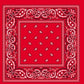 BANDANA Paisley 100% COTTON Head Wrap Durag Bandanna Summer Biker Scarf Mask - Red