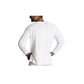 Mens Merino Wool Blend Long Sleeve Thermal Top Underwear Thermals Base Layer - Beige - 4XL