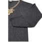Ladies Merino Wool Blend Long Sleeve Thermal Spencer Top Thermals Underwear - Black - 12-14