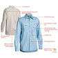 BISLEY Insect Protection Fishing Shirt Long Sleeve Casual Business Work Cotton - VRS6140_BBLB (Blue) - S