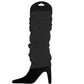 24 LEG WARMERS Knitted Womens Neon Party Knit Ankle Fluro Dance Costume 80s BULK - Black
